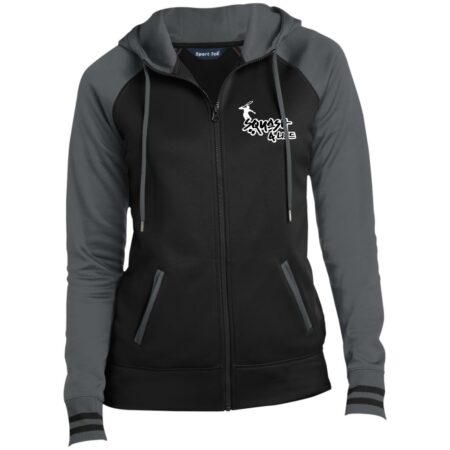 Ladies' Moisture-Wick Full-Zip Hooded Jacket with Squash 4 Life Logo