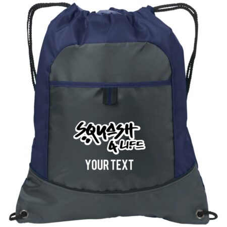 "Squash 4 Life" Personalized Pocket Cinch Pack