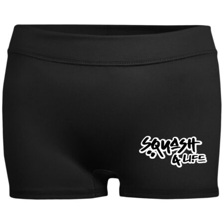 "Squash 4 Life" Women's Fitted Moisture-Wicking 2.5 inch Inseam Shorts