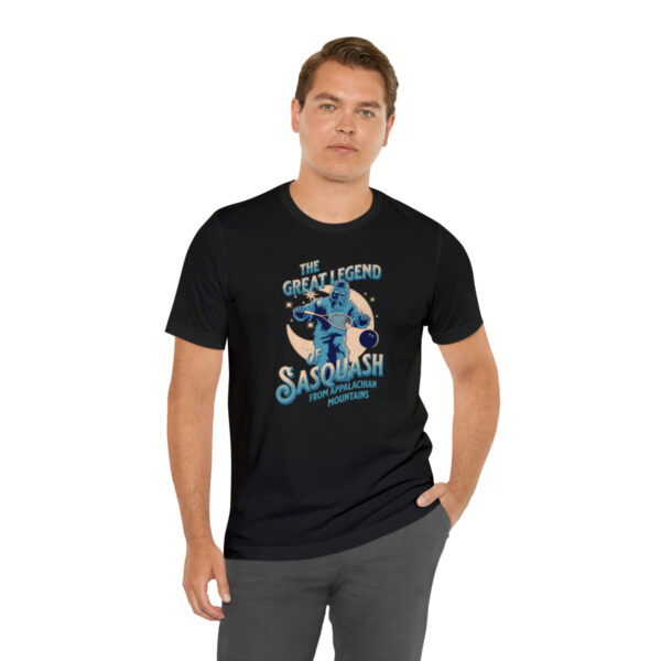 The Legend of Sasquash Squash Shirt, Unisex Jersey Short Sleeve Tee - Image 4