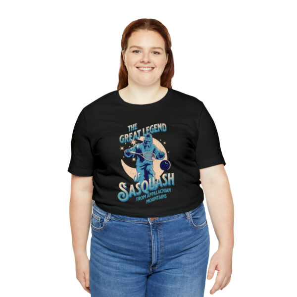 The Legend of Sasquash Squash Shirt, Unisex Jersey Short Sleeve Tee - Image 5