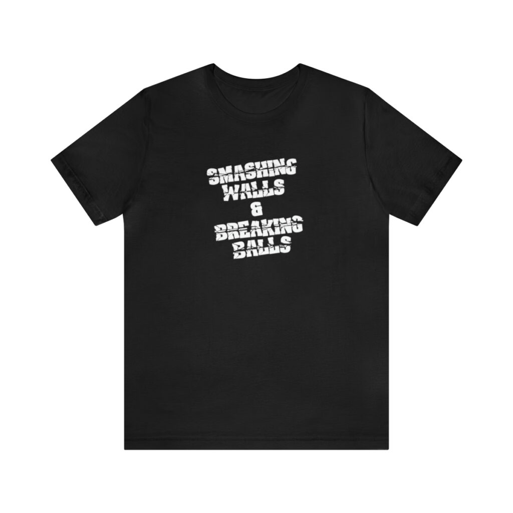 Smashing Walls & Breaking Balls Squash Shirt, Racquetball Shirt, Unisex Jersey Short Sleeve Tee