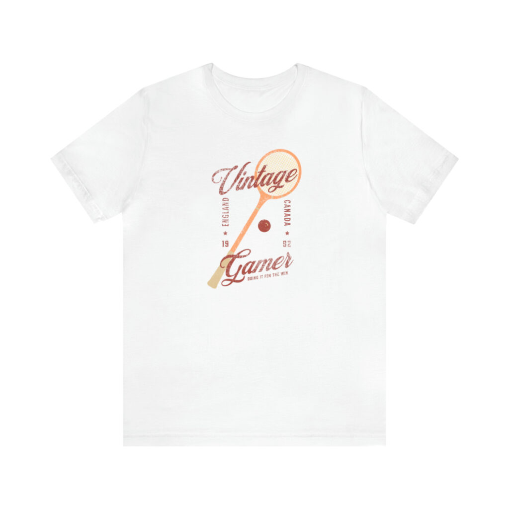 Vintage Gamer Squash Shirt, Unisex Jersey Short Sleeve Tee, Funny Squash Gift