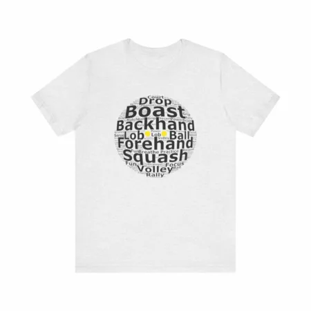 Squash Words as a Squash Ball Squash Shirt, Unisex Jersey Short Sleeve Tee